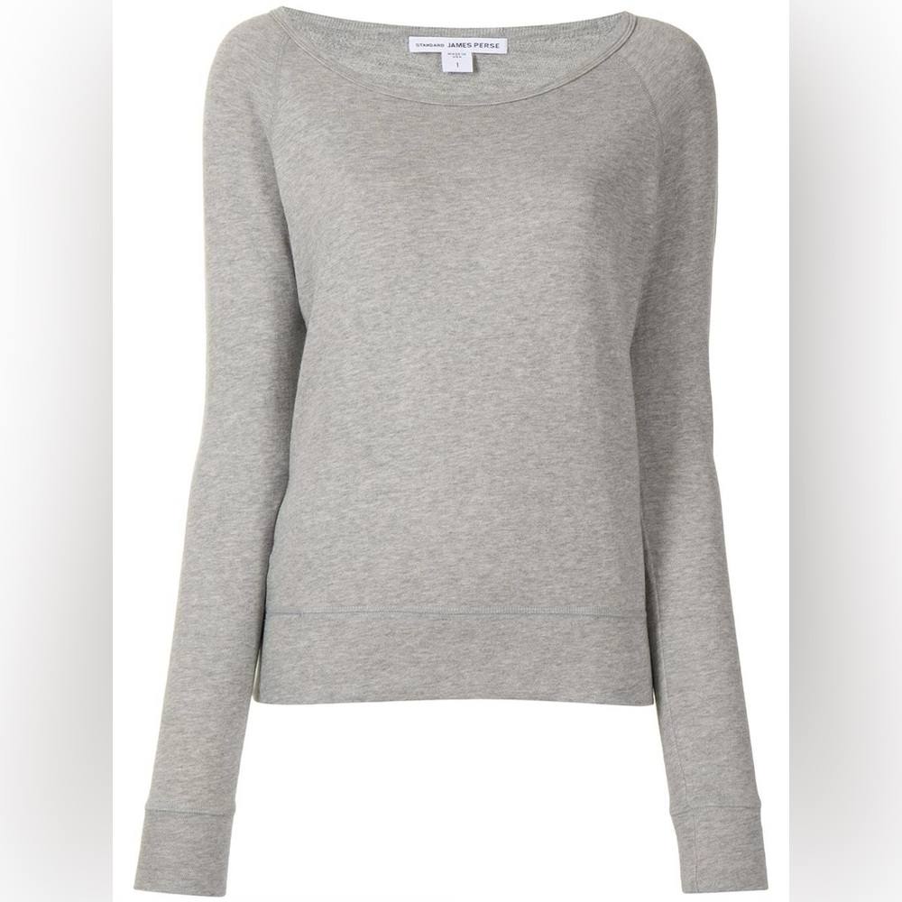 NWOT James Perse grey “vintage fleece sweatshirt” size 0